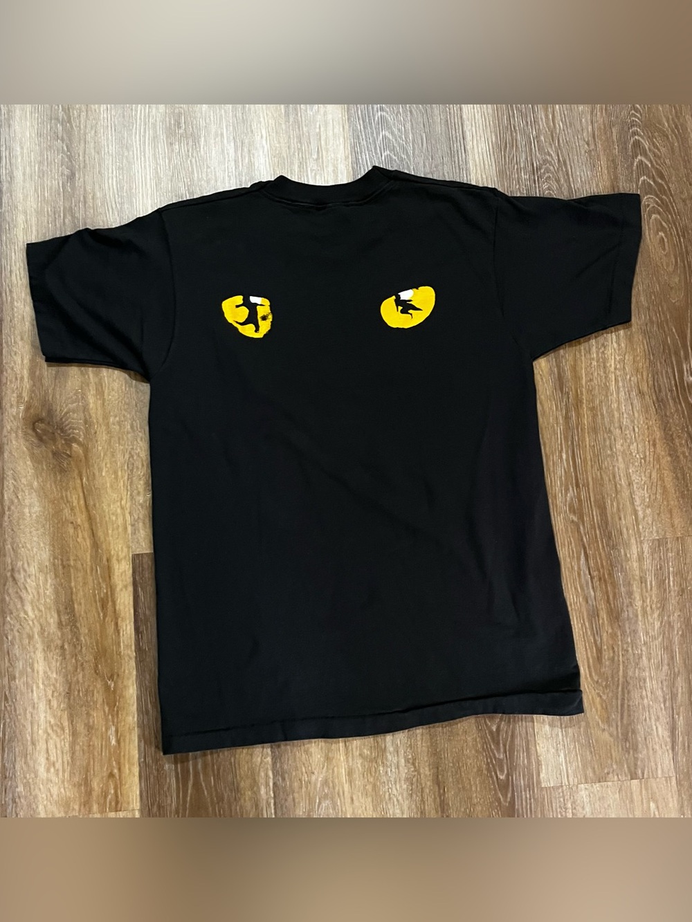 Vintage Cats Musical T Shirt Broadway Theater Cat Eyes Double Sided USA Made - Picture 2 of 10